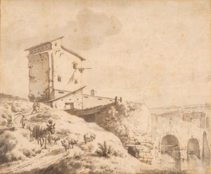 Italienskt landskap av Adriaen van de Velde
