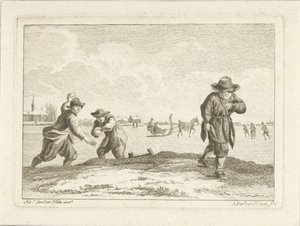 Snöbollskastare, graverade av Anthonij van der Haer, ca 1745-85 (etsning) av Adriaen van de Velde