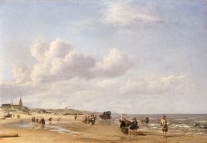 Stranden i Scheveningen, 1658 av Adriaen van de Velde