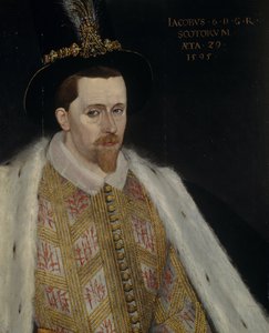 James VI och I 1566-1625, kung av Skottland, 1595 av Adrian Vanson