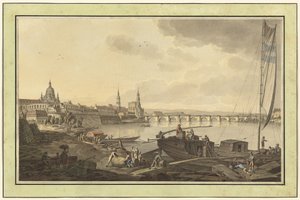 Dresden från floden Elbe