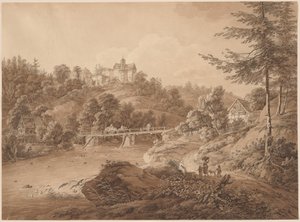 Rauensteins slott sett från flodens kant