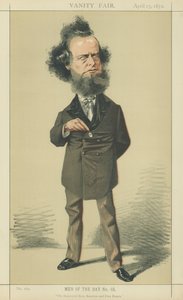 Mr William Hepworth Dixon (färglitografi) av Adriano Cecioni