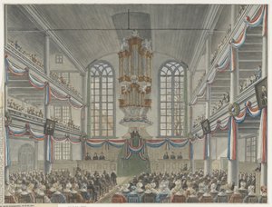 Firande av tvåhundraårsdagen för Remonstrants seminarium, 1834 av Adrianus Gerardus van Schoone
