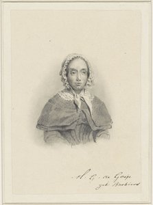 Porträtt av Maria Geertruida de Goeje-Barbiers av Adrianus Johannes Ehnle