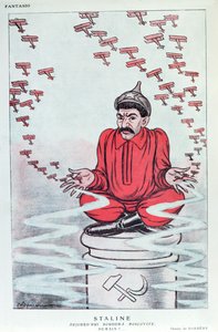 Karikatyr av Stalin från den franska tidskriften 