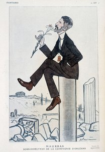 Charles Maurras, fransk politiker och författare (1868-1952), biträdande chef för Orleanskampanjen - Illustration av Adrien Barrere (1877-1931) i "" Fantasio"" av 1923-05-15 av Adrien Barrere