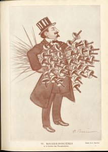 Fantasio, ca. 1912_4_1 - Illustration av A Barrere (1874-1931): Fäktning - Rouzier Dorcieres