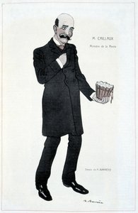 Joseph Caillaux, hyresminister - Illustration av Adrien Barrere (1877-1931) i "" Fantasio"" av 1907-02-15 av Adrien Barrere