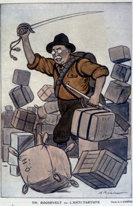 Théodore Roosevelt - av Barrère, i "Fantasio" från 1915-09-01 av Adrien Barrere