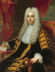 Porträtt av John Methuen som lordkansler i Irland