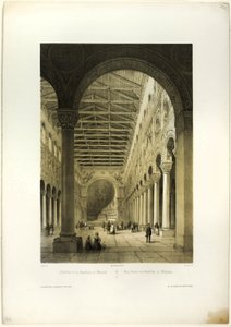 Interiör av basilikan i München, skylt 70 från Allemande