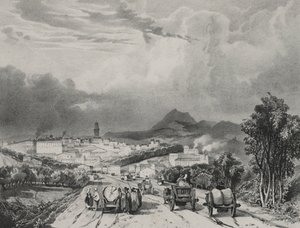 Översikt över Riom, Auvergne
