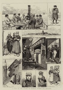 En resa till ön Marken, Zuyder Zee, Holland av Adrien Emmanuel Marie