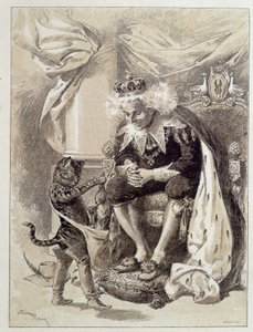 Puss in Boots - i "Les Contes de Fées"" av Charles Perrault, illustrationer av Adrien Marie av Adrien Emmanuel Marie