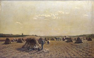 Skördeplats, 1879 av Adrien Louis Demont