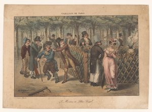 Solur av Palais-Royal Le Meridien du Palais Royal Parisiska scener (serietitel) Tableaux de Paris (serietitel på objekt) av Adrien Victor Auger