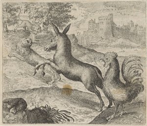 Fabel om lejonet, åsnan och tuppen