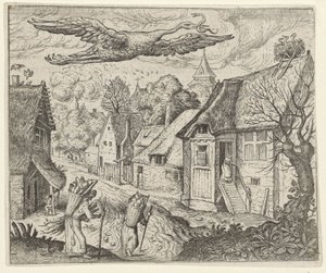 fabel om den gamla storken av Egidius  Sadeler (II)