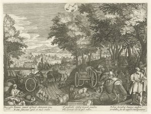 september (titel på objekt) De tolv månaderna (serietitel) av Egidius  Sadeler (II)