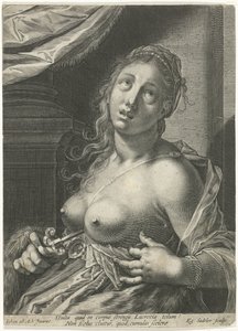 Lucretias självmord av Egidius  Sadeler (II)
