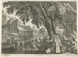 Sommar Aestas (titel på objekt) The Four Seasons (serietitel) av Egidius  Sadeler (II)