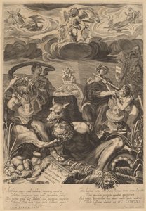Allegori om äktenskapet mellan kejsar Ferdinand II och Eleanor Gonzaga av Aegidius Sadeler II