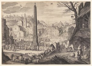 Januari/Februari, från De Tolv Månaderna av Aegidius Sadeler II