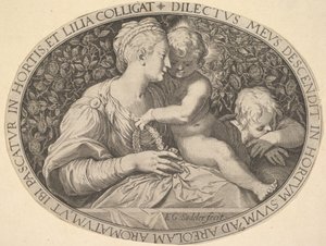 Madonna och Child.n.d. av Aegidius Sadeler II
