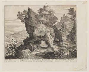 Klippigt landskap med St. Jerome av Aegidius Sadeler II