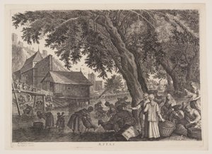 Summer, från De fyra årstiderna av Aegidius Sadeler II