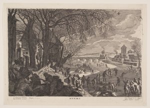 Vinter, från De fyra årstiderna av Aegidius Sadeler II