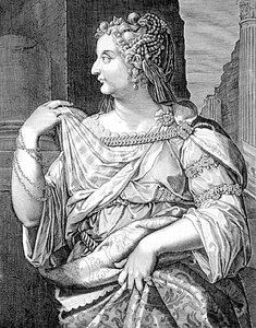 Domitia Longinas hustru till Domitianus (gravyr)