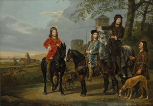 Ridsporträtt av Cornelis 1639-1680 och Michiel Pompe van Meerdervoort..., ca 1652-53. av Aelbert Cuyp