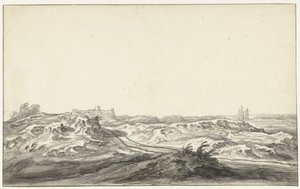 Utsikt från dynerna i Huis te Kleve nära Haarlem av Aelbert Cuyp
