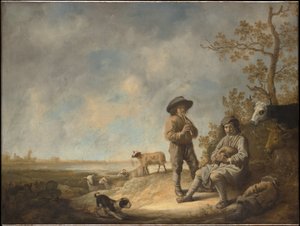 Flöjtspelande herdar av Aelbert Cuyp