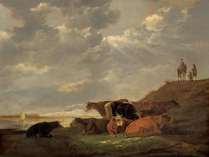 Flodlandskap med kor av Aelbert Cuyp