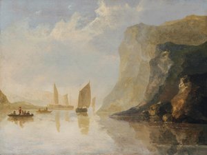 Flodlandskap med båtar av Aelbert Cuyp
