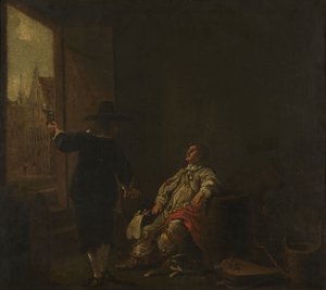 Skylt för en vinbutik av Aelbert Cuyp