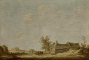Soligt dynlandskap med brunn av Aelbert Cuyp
