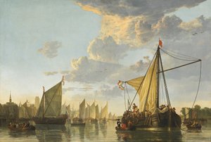 Maas vid Dordrecht, ca 1650 (olja på duk) av Aelbert Cuyp