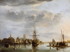 Utsikt över Dordrecht, ca 1652-53 (olja på duk) av Aelbert Cuyp