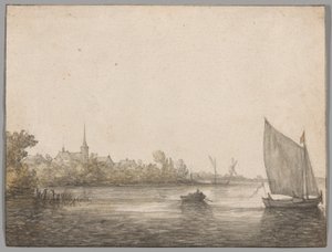 Vy över IJsselmonde sett över New Maas
