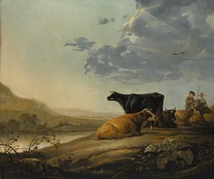 Unga herdar med kor, ca. 1655-60. av Aelbert Cuyp