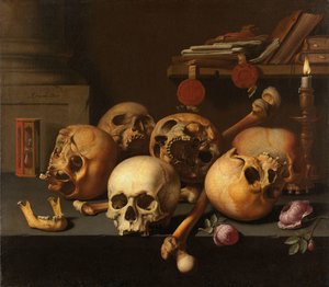 Vanitas stilleben av Aelbert Jansz. van der Schoor