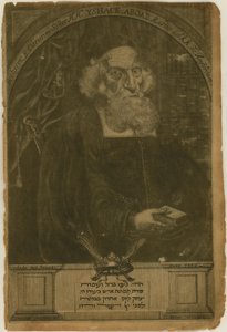 Porträtt av Isaac Aboab da Fonseca 1605-1693, 1681. av Aernout Naghtegael