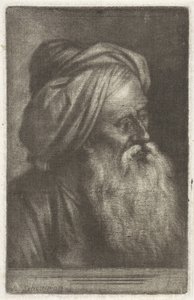Byst av en man med turban av Aert Schouman