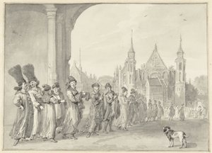 Tsaren av Muscovias ambassad på väg till staternas församling i Haag den 4 november 1631 av Aert Schouman