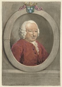 Porträtt av Johan Hudde Dedel, oval, till höger av Aert Schouman