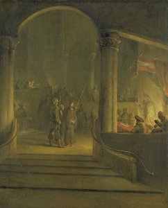 Kristus före Kaifas av Aernt de Gelder